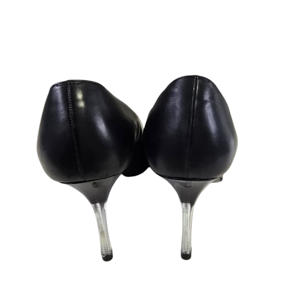 Vintage Chanel black & white square Toe pumps sz 38.5 /7.5 - Picture 4 of 9